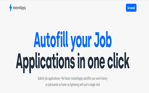Instant Apply - Streamlines job applications with autofill and resume analysis. homepage screenshot