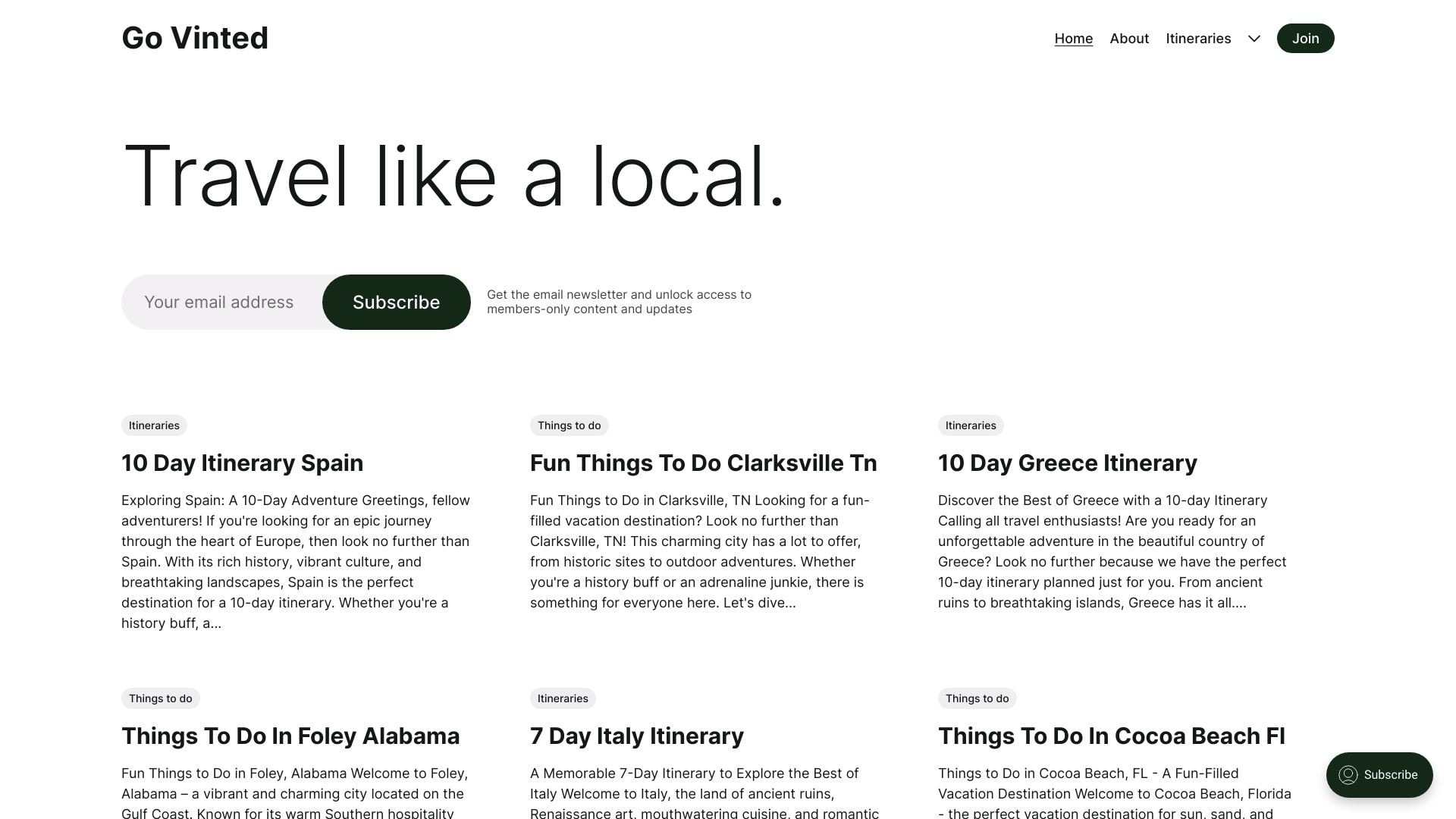 Go Vinted AI - A platform for articles and guides created with AI and human editors. homepage screenshot