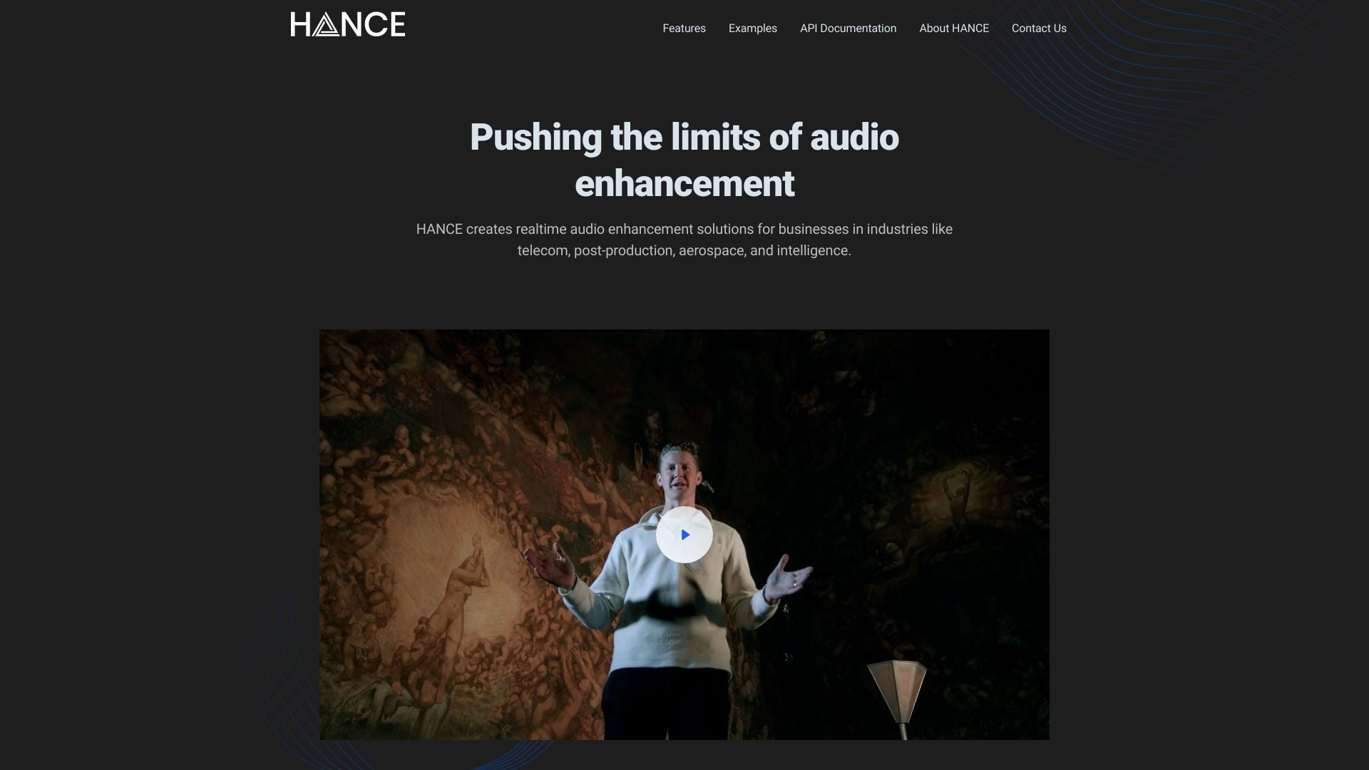 Hance - AI Audio Enhancement - Real-time AI audio enhancement for noise reduction, reverb removal, and stem separation. homepage screenshot