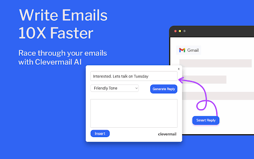Clevermail - AI-powered Gmail assistant to streamline email management and boost productivity. homepage screenshot