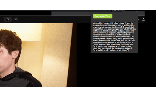 YouNote - Chrome extension using ChatGPT to summarize YouTube videos. homepage screenshot