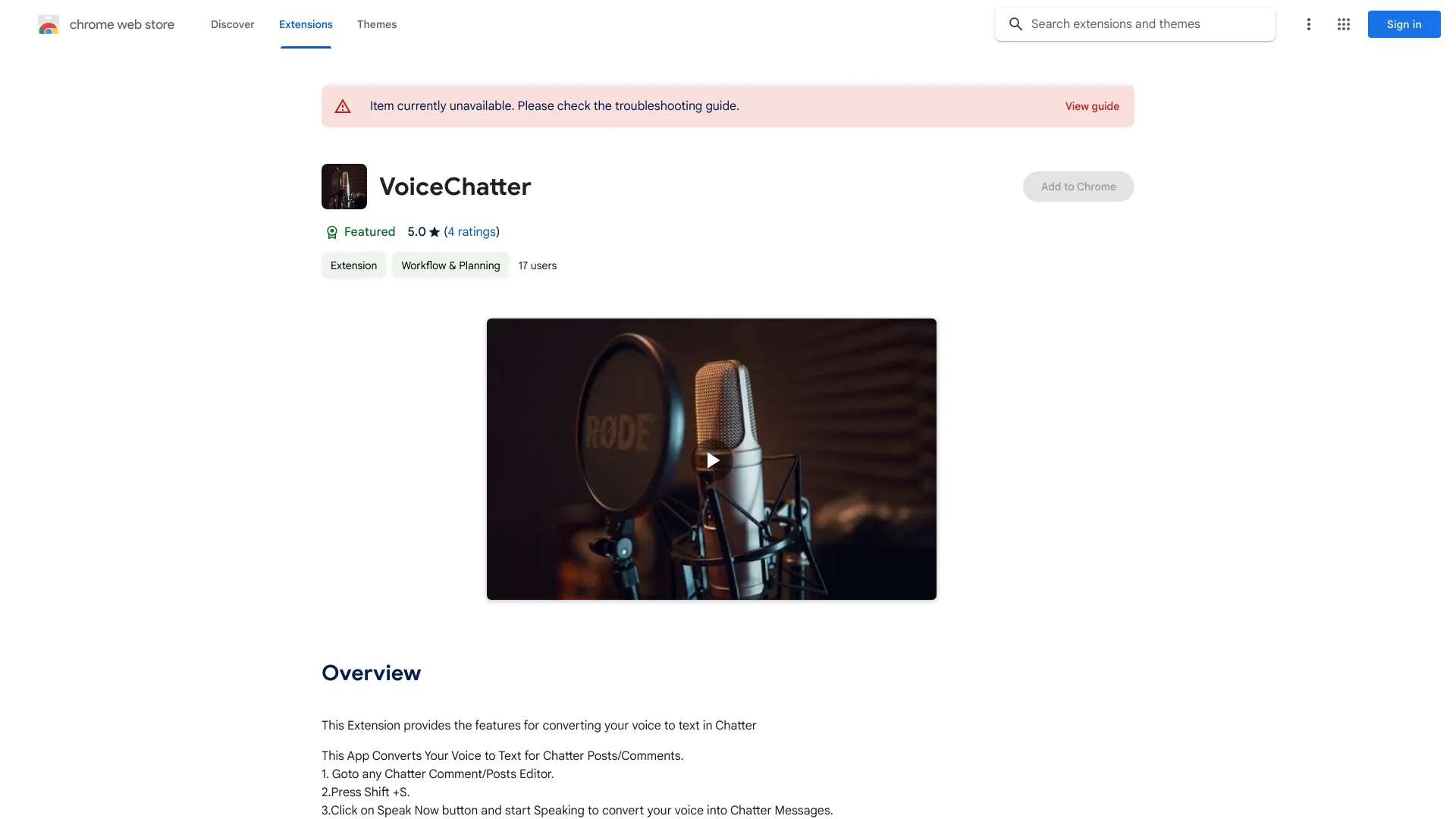 VoiceChatter - Converts voice to text for Chatter posts and comments. homepage screenshot