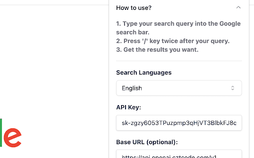 search-tune - GPT-powered tool for crafting better Google search terms. homepage screenshot