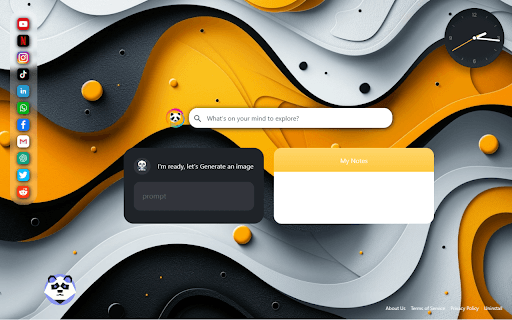 Journey ArtPrompt with Midjourney - Chrome extension for AI image generation and customized browsing experience. homepage screenshot