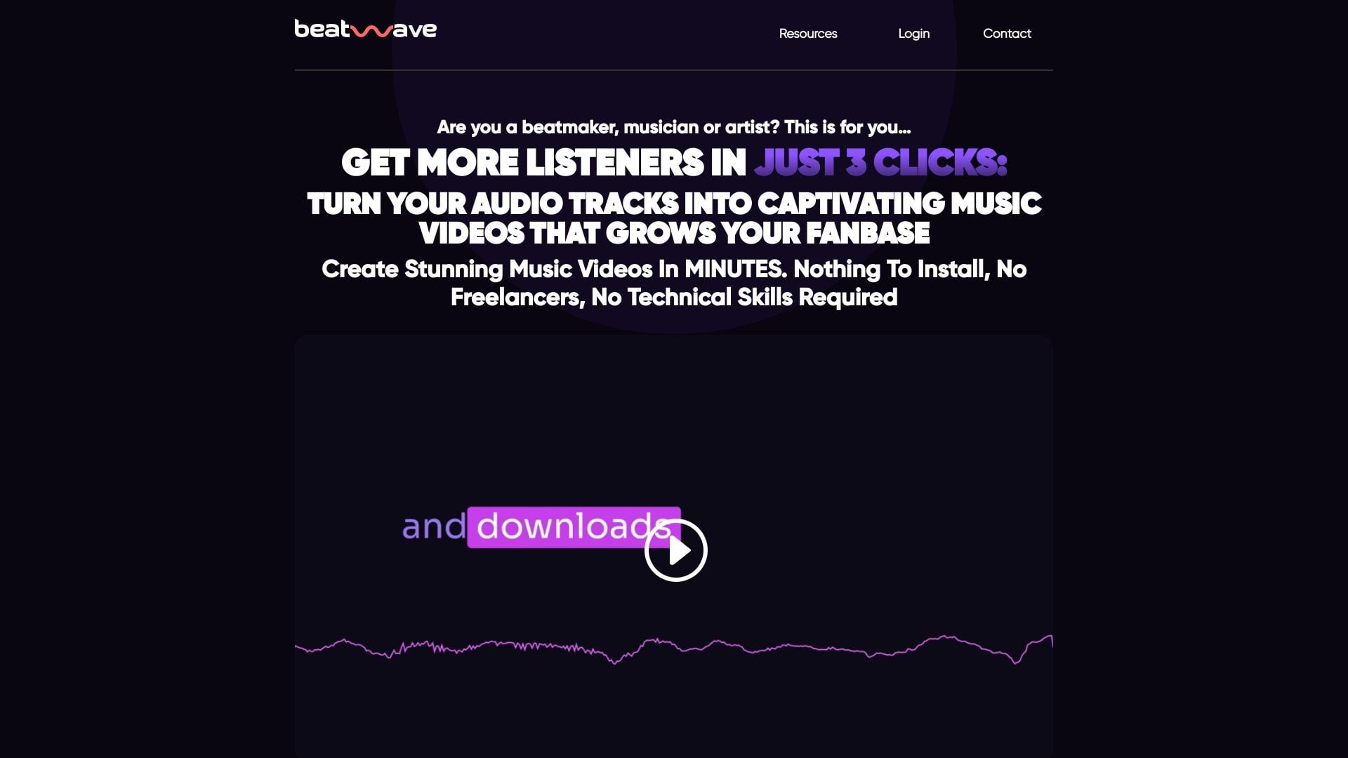 Beatwave - Beatwave creates engaging audio and music visualizers quickly and easily. homepage screenshot