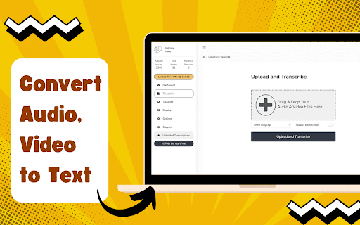 ScribeBuddy Transcribe Audio, Video to Text for free - Free unlimited audio and video to text transcription service. homepage screenshot