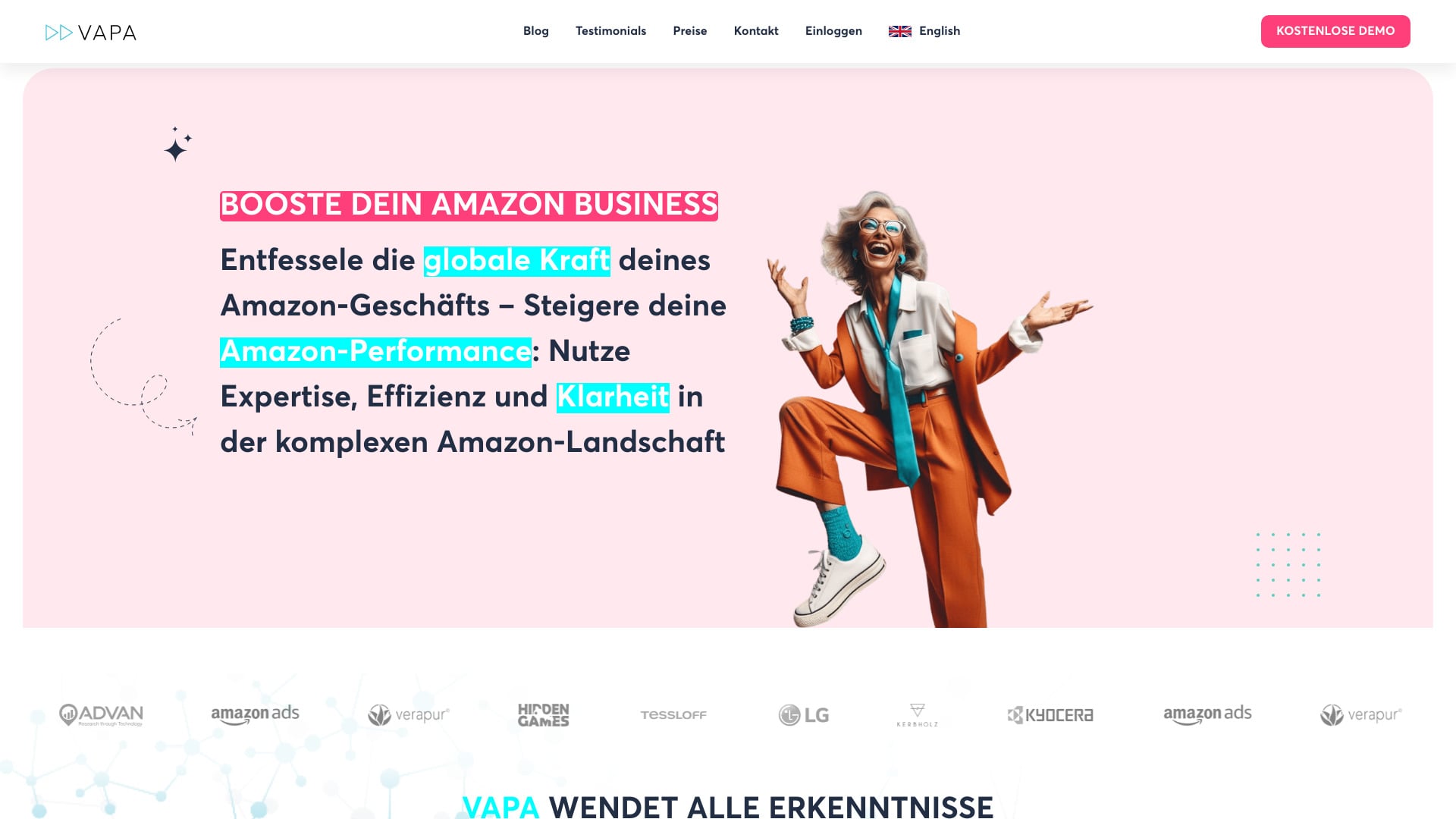 vapa.ai - AI-powered Amazon PPC tool for automated advertising campaign optimization and sales growth. homepage screenshot