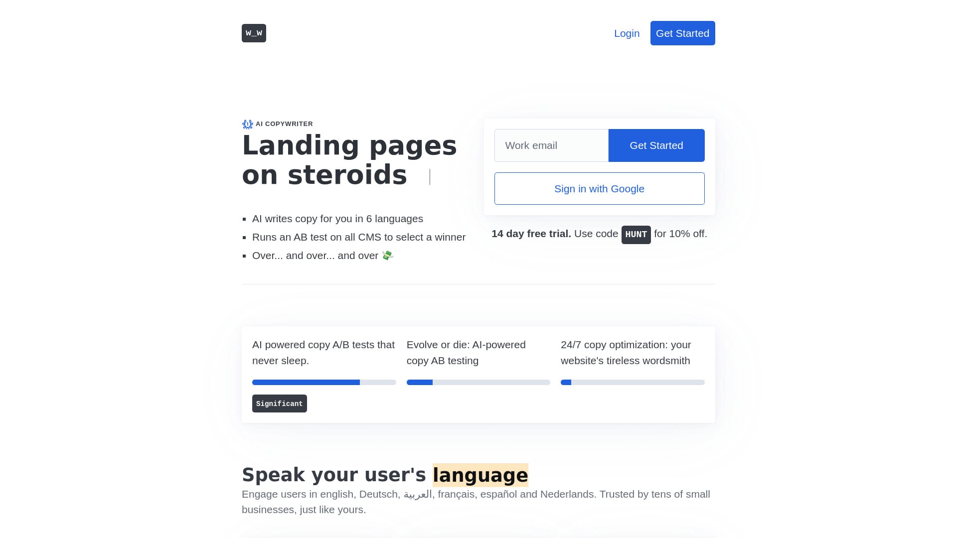 Wafrow. Landing pages on steroids - AI-powered platform for dynamic images and personalized marketing automation. homepage screenshot