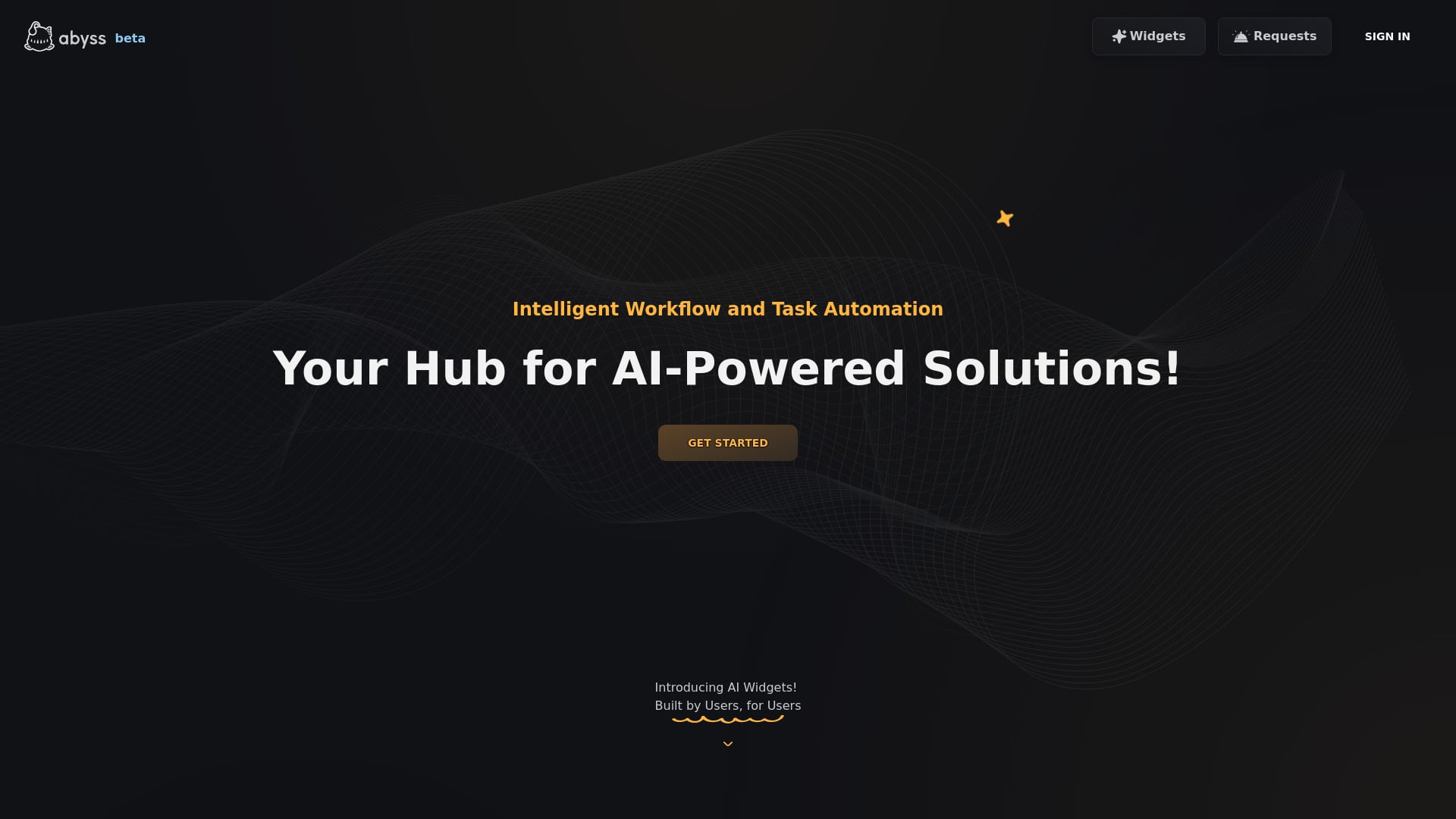 Abyss - Abyss is a marketplace for AI solutions, enabling developers to monetize their AI applications. homepage screenshot