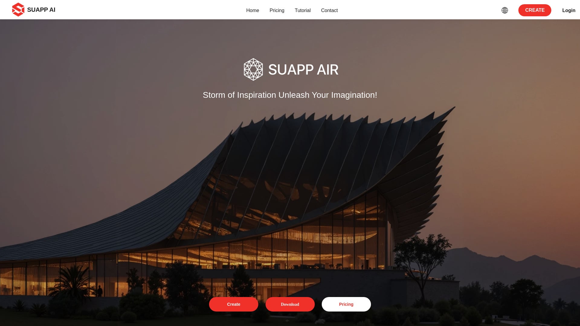 SUAPP AI - AI-powered design platform with plugins and web apps for rendering, animation, and modeling. homepage screenshot